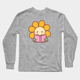 flower reading Long Sleeve T-Shirt